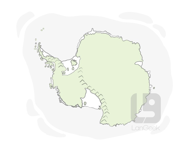Definition meaning of antarctic continent langeek