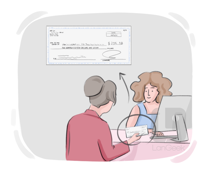 cheque definition and meaning