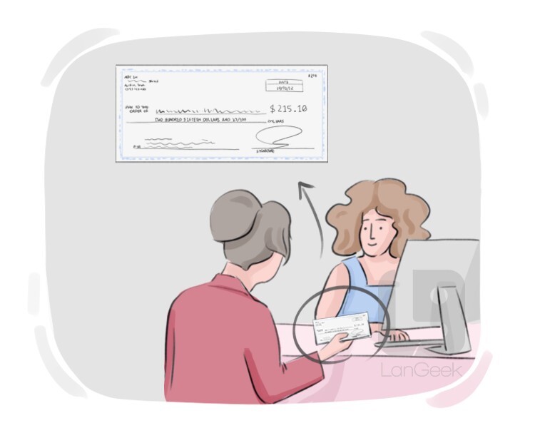 cheque definition and meaning