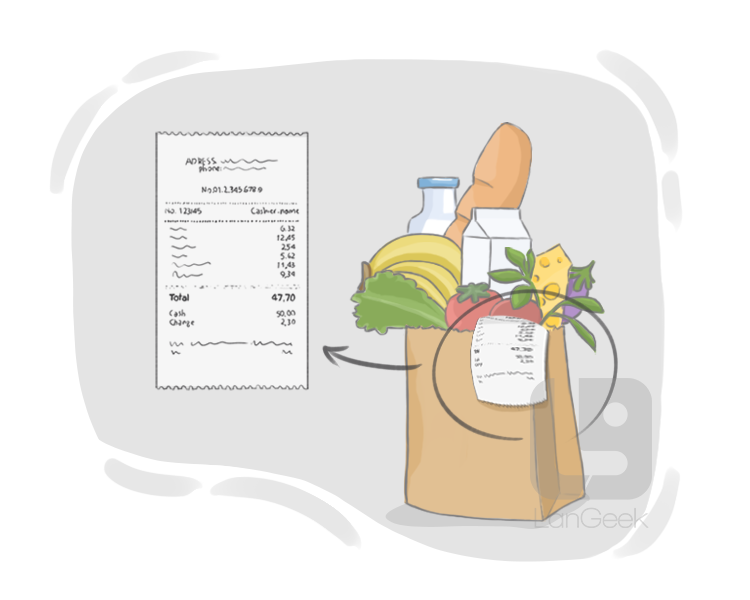 receipt definition and meaning