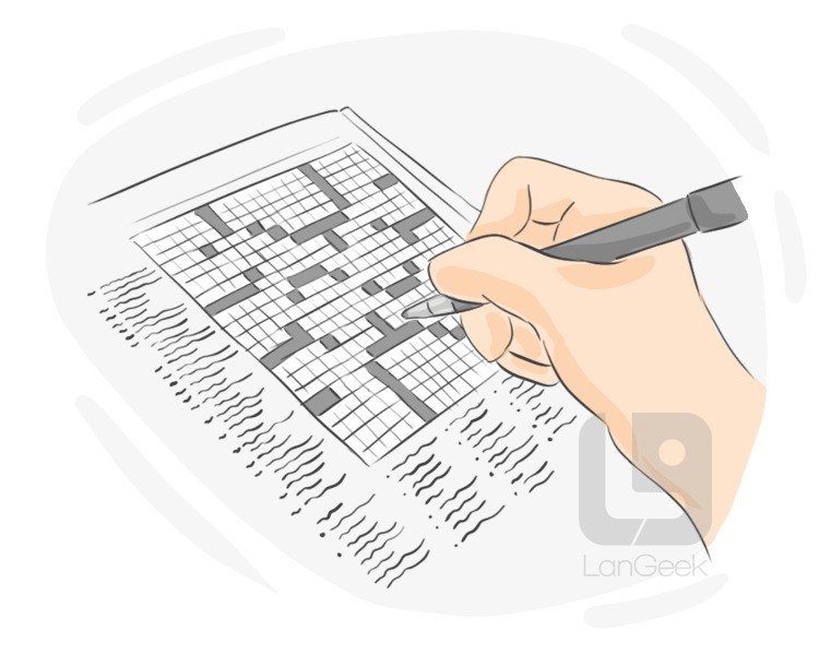 crossword puzzle definition and meaning