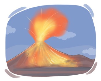 to erupt