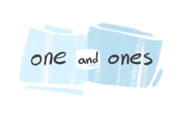 "One" and "Ones" in the English Grammar