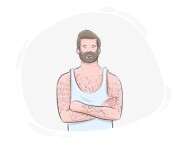 die Körperbehaarung