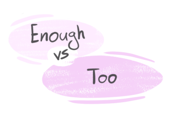 "Enough" vs. "Too" in the English Grammar