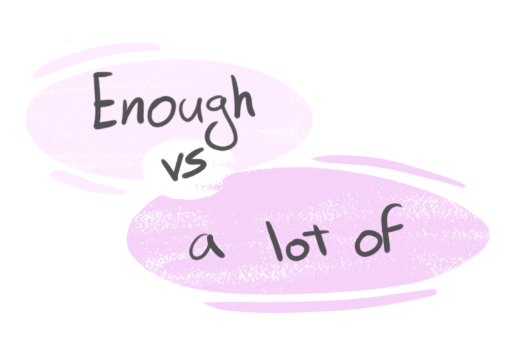 "Enough' vs. "a lot of" in the English Grammar