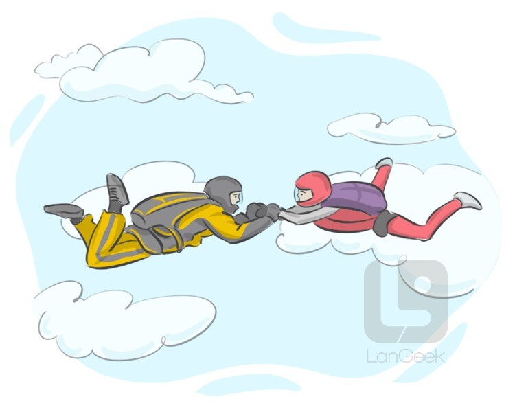 sky diving cartoon