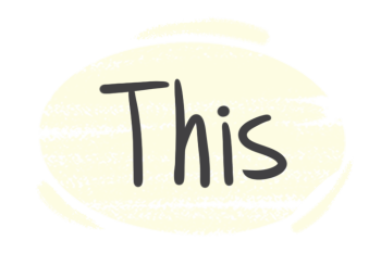 The Pronoun "This" in the English Grammar