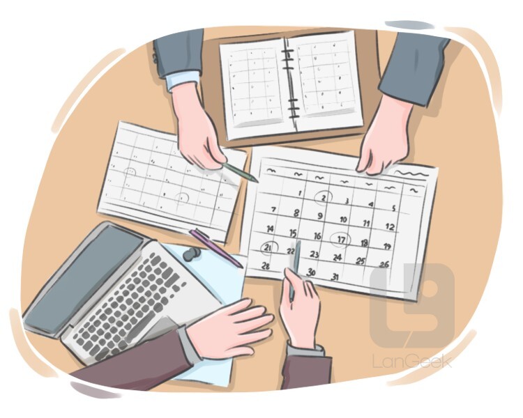 Definition & Meaning of Schedule