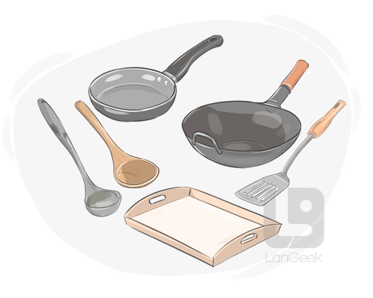 what are utensils made of meaning in hindi