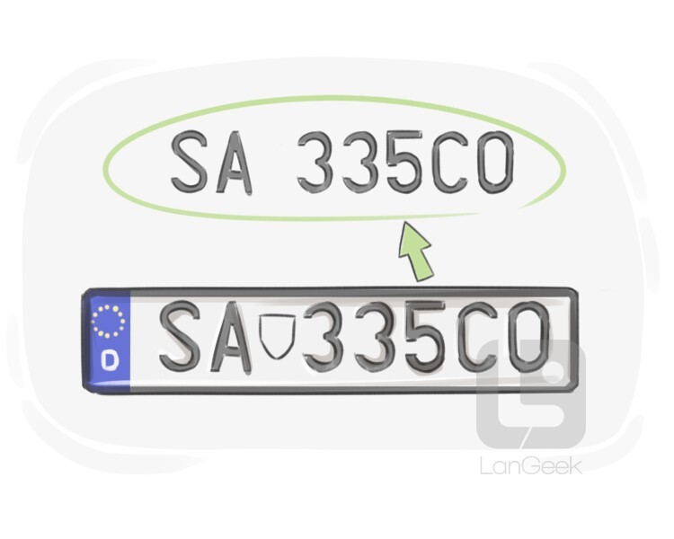 license number definition and meaning