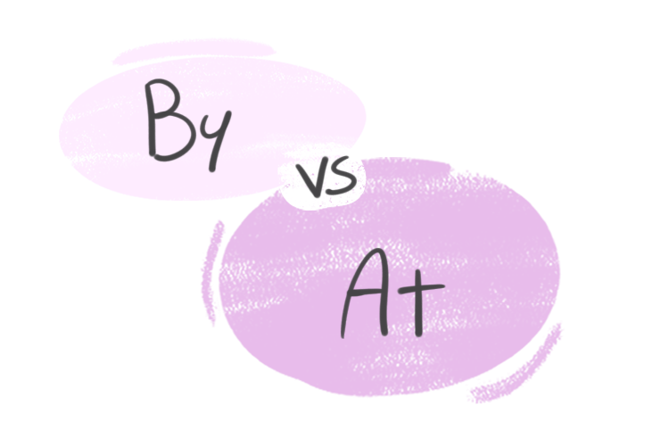 "By" vs. "At" in the English grammar