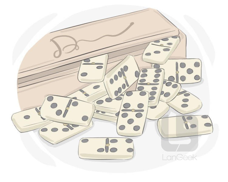 domino definition and meaning