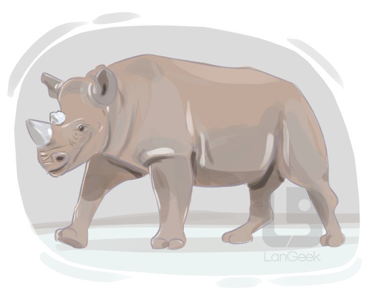 white rhinoceros definition and meaning