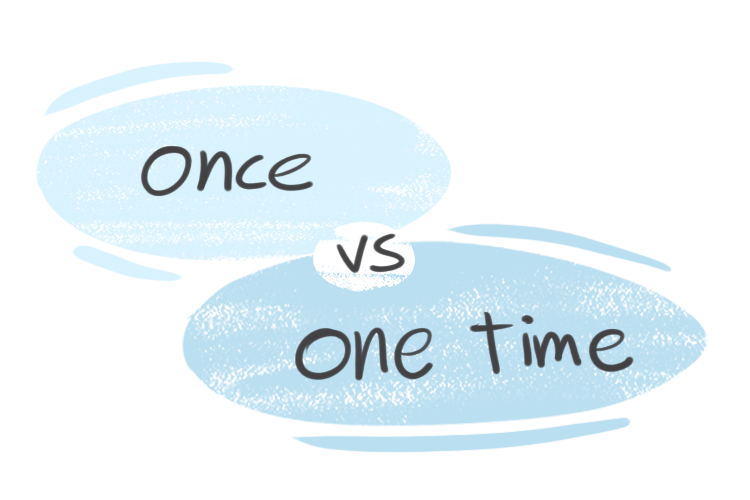 "Once" vs. "One Time" in the English grammar