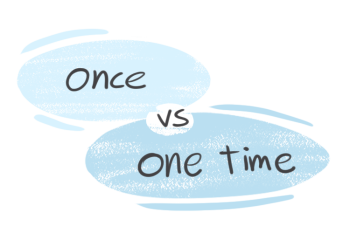 "Once" vs. "One Time" in the English grammar