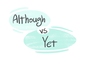 "Although" vs. "yet" in the English grammar