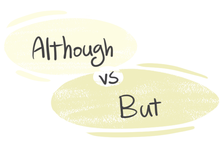 "Although" vs. "But" in the English grammar