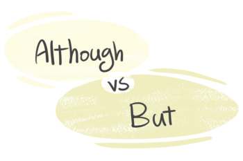 "Although" vs. "But" in the English grammar