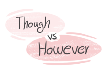 "Though" vs. "However" in the English grammar