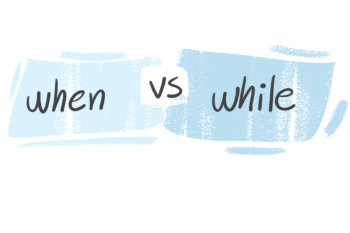 "When" vs. "While" in the English grammar