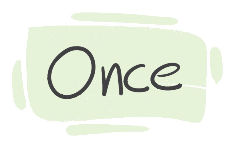 Once vs. One Time in the English grammar