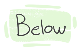 How to Use "Below" in English?