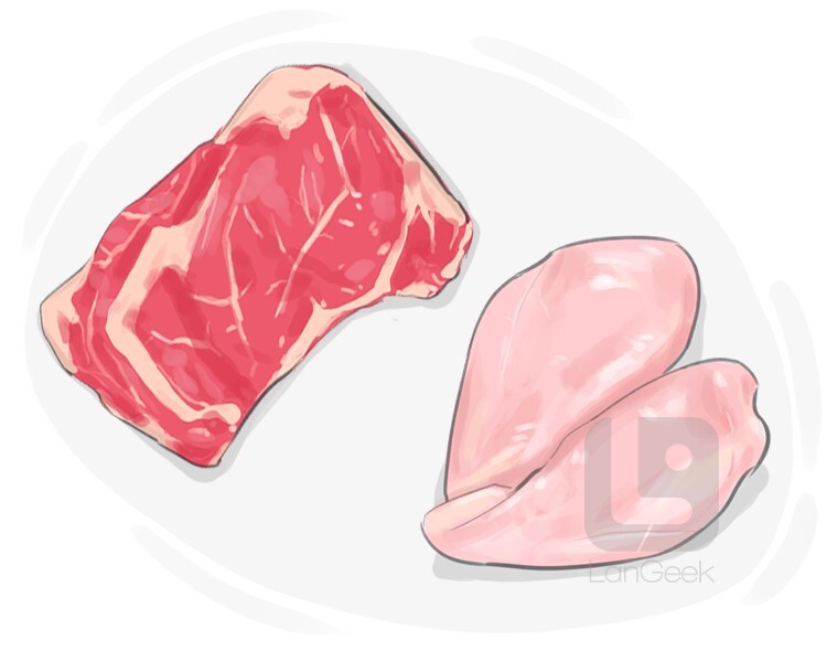 meat definition and meaning