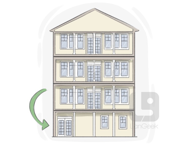 downstair definition and meaning