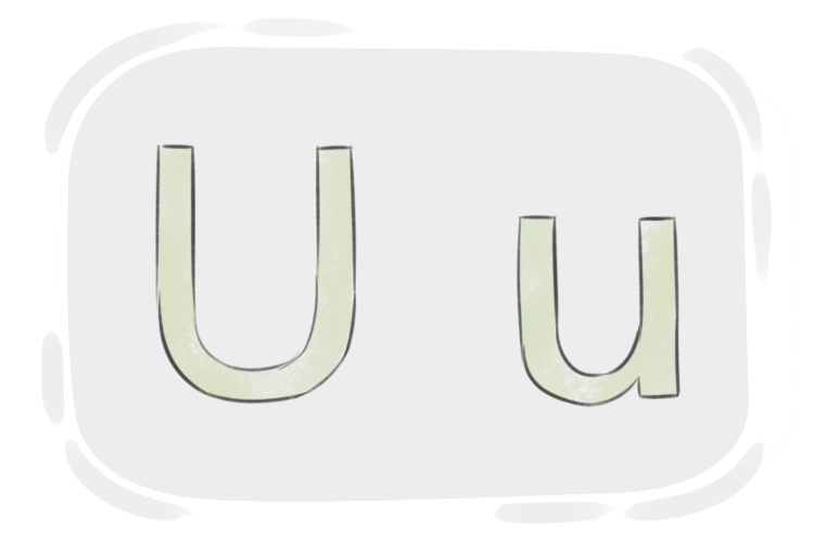 | the Alphabet English in Letter U\