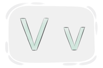 "The Letter V" in the English Alphabet