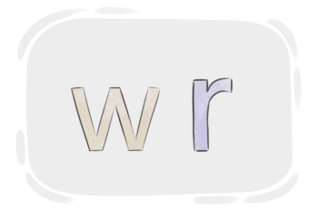 English Multigraph "wr"