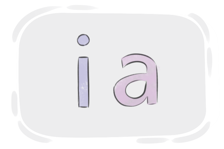 English Multigraph 'ia'