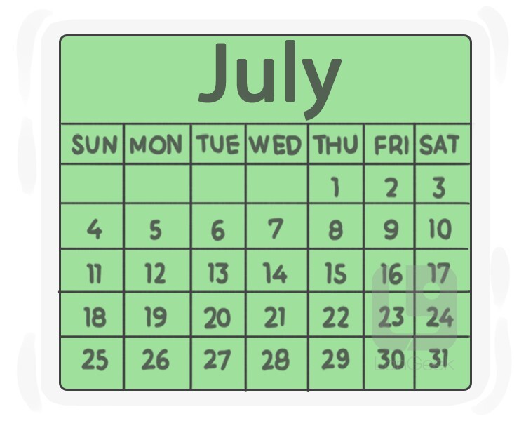 Definition Meaning Of July LanGeek