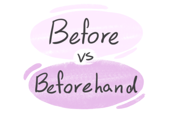 "Before" vs. "Beforehand" in the English Grammar