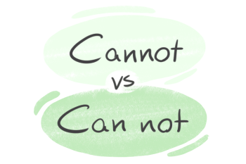 "Cannot" vs. "Can not" in the English Grammar