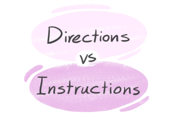 "Directions" vs. "Instructions" in English