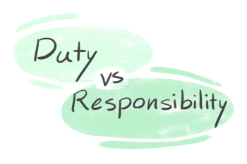 "Duty" vs. "Responsibility" in English