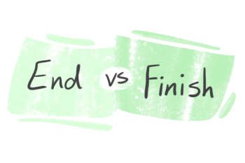 "End" vs. "Finish" in English