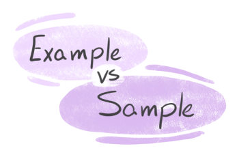 "Example" vs. "Sample" in English