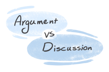 "Argument" vs. "Discussion" in English