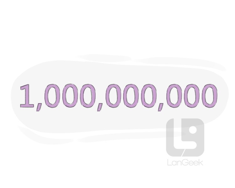 One Thousand Million Meaning In English