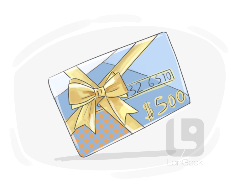 gift card definition and meaning