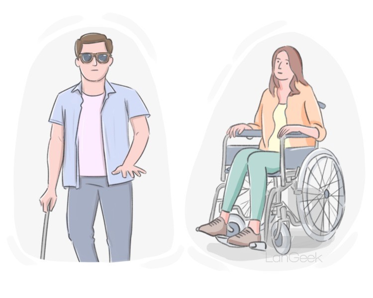 handicapped person definition and meaning
