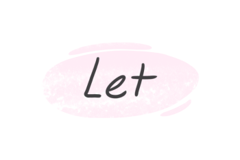 How To Use "Let" in English?