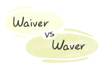 "Waiver" vs. "Waver" in English
