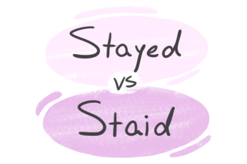 "Stayed" vs. "Staid" in English