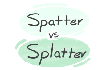 "Spatter" vs. "Splatter" in English