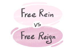 "Free Rein" vs. "Free Reign" in English