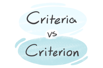 "Criteria" vs. "Criterion" in English
